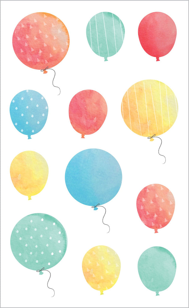 Watercolor Balloons Stickers