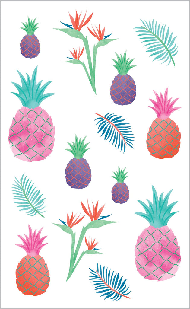 Watercolor Pineapples Stickers
