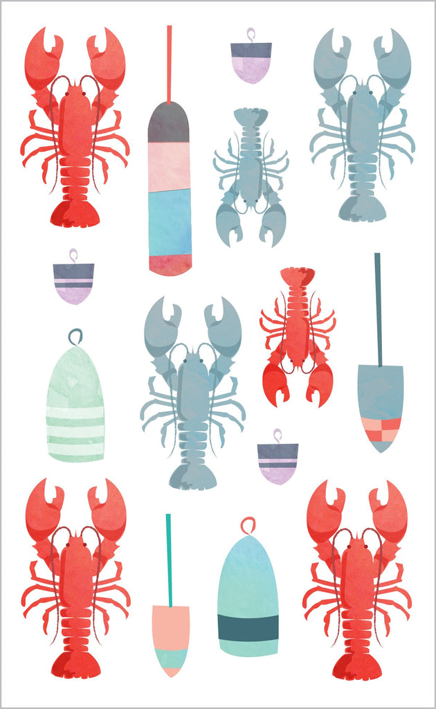 Watercolor Lobsters Stickers