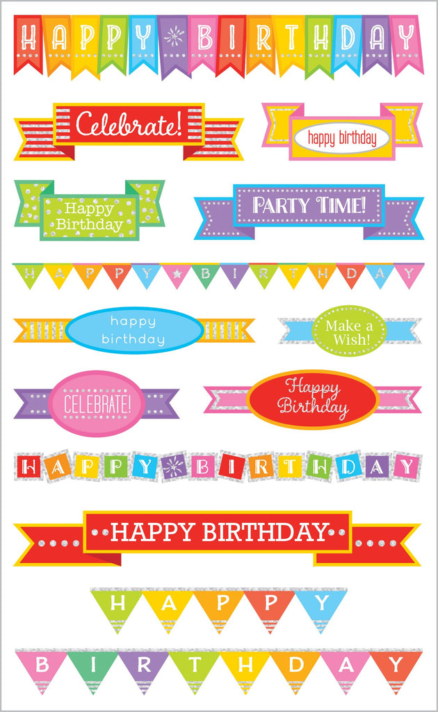 Birthday Banners Stickers