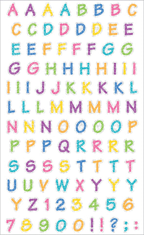 Sparkle Alphabet Stickers