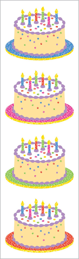 Sparkle Birthday Cake Stickers