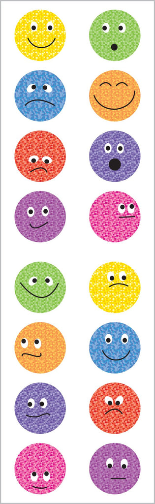 Sparkle Funny Faces Stickers