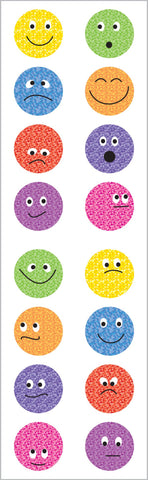 Sparkle Funny Faces Stickers