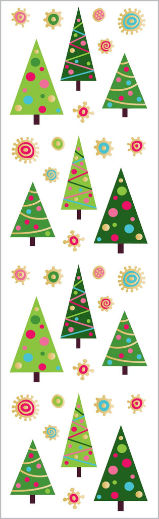 Fun Christmas Trees Stickers