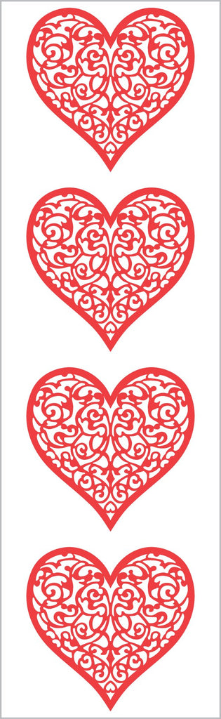 Brocade Heart Stickers