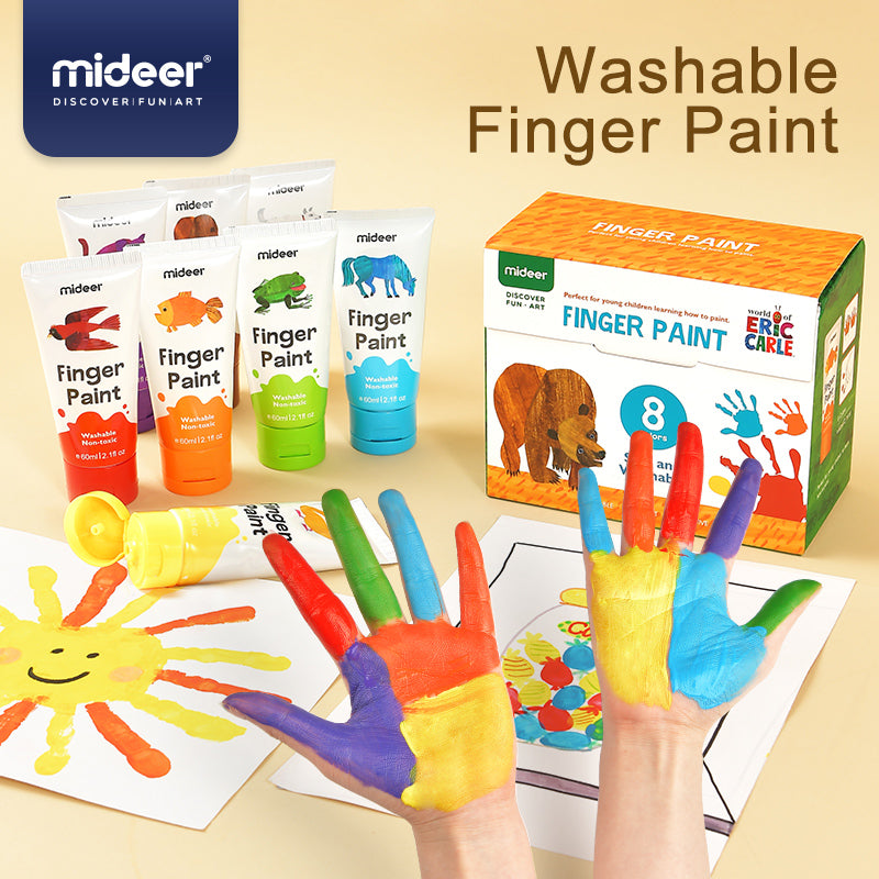 Mideer x Eric Carle Finger Paint 8 Colors