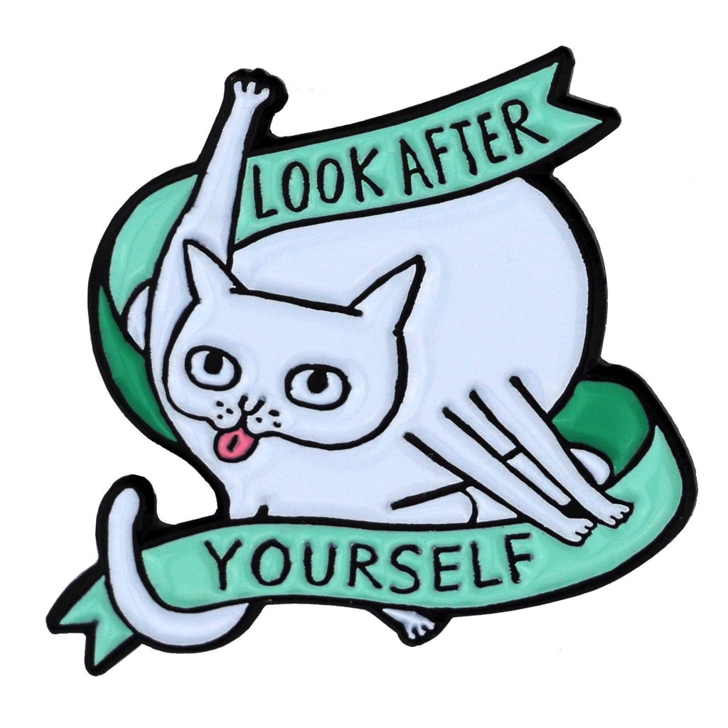Look After Yourself Enamel Pin in Green