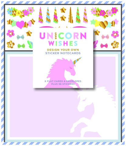 Unicorn Wishes Sticker Notecards