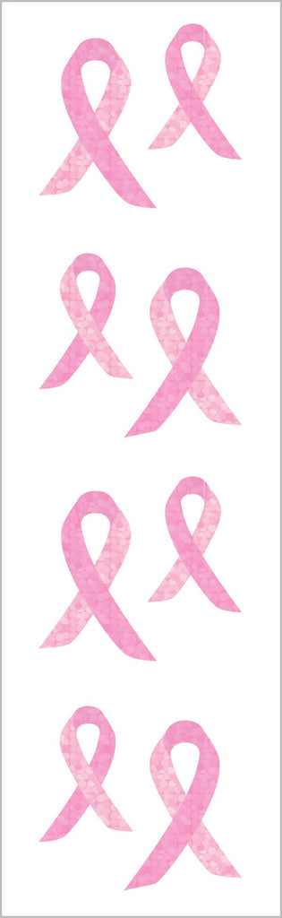 Pink Awareness Ribbon Stickers