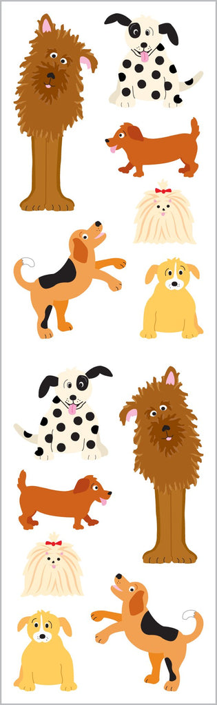 Roll Playful Dogs Stickers