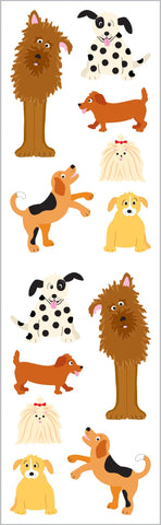 Roll Playful Dogs Stickers
