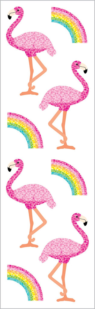Flamingos & Rainbows Stickers
