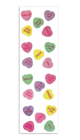 Pastel Candy Hearts Stickers