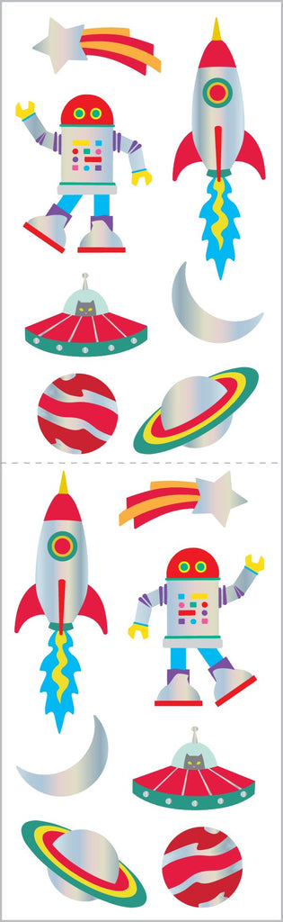 Retro Holographic Space Stickers
