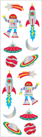 Retro Holographic Space Stickers