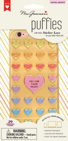 Pastel Hearts Puffies