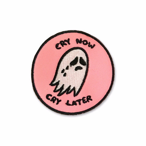 Cry Now Cry Later Pink Patch