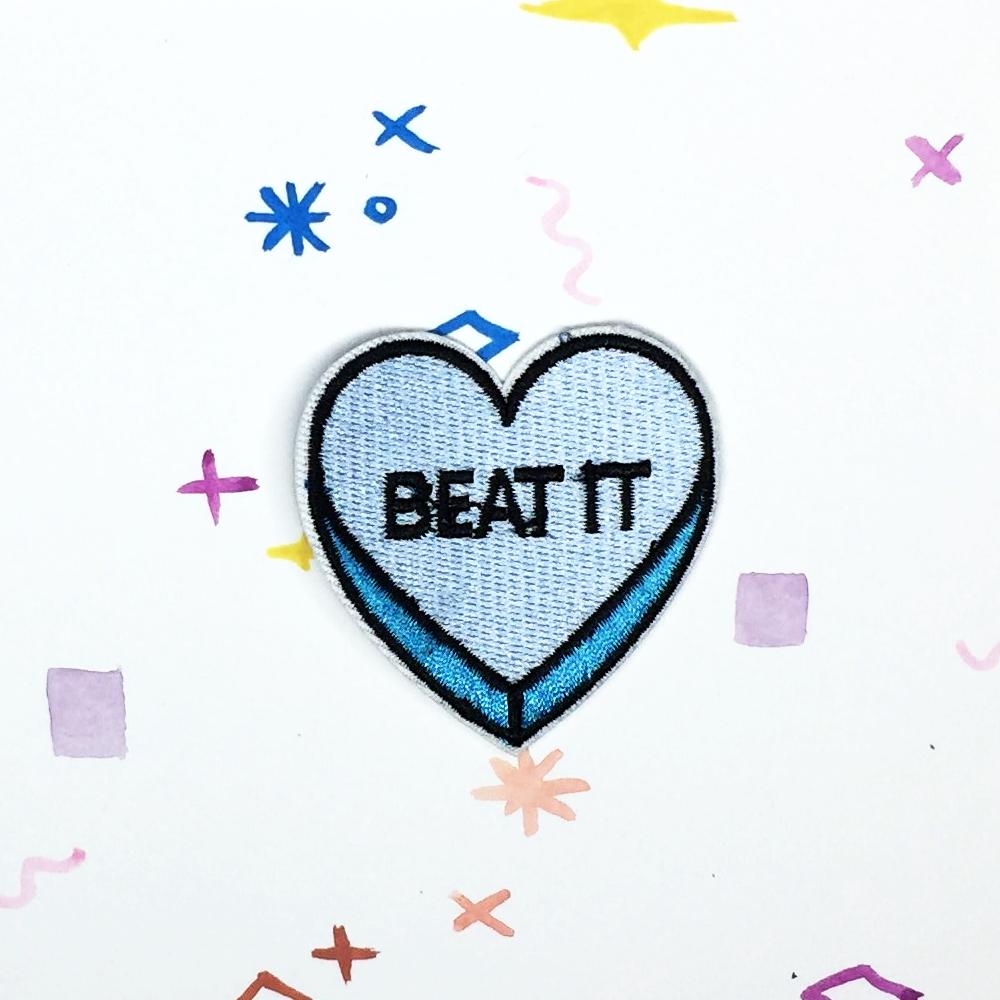 Beat It Candy Heart Patch