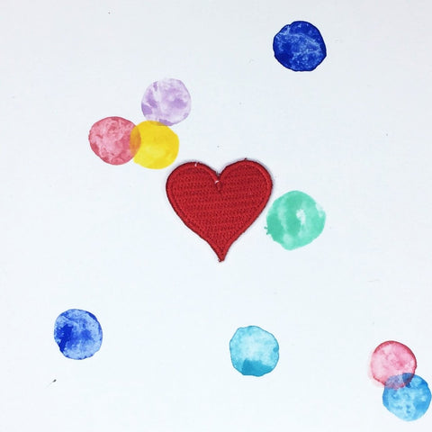 Small Red Heart Patch