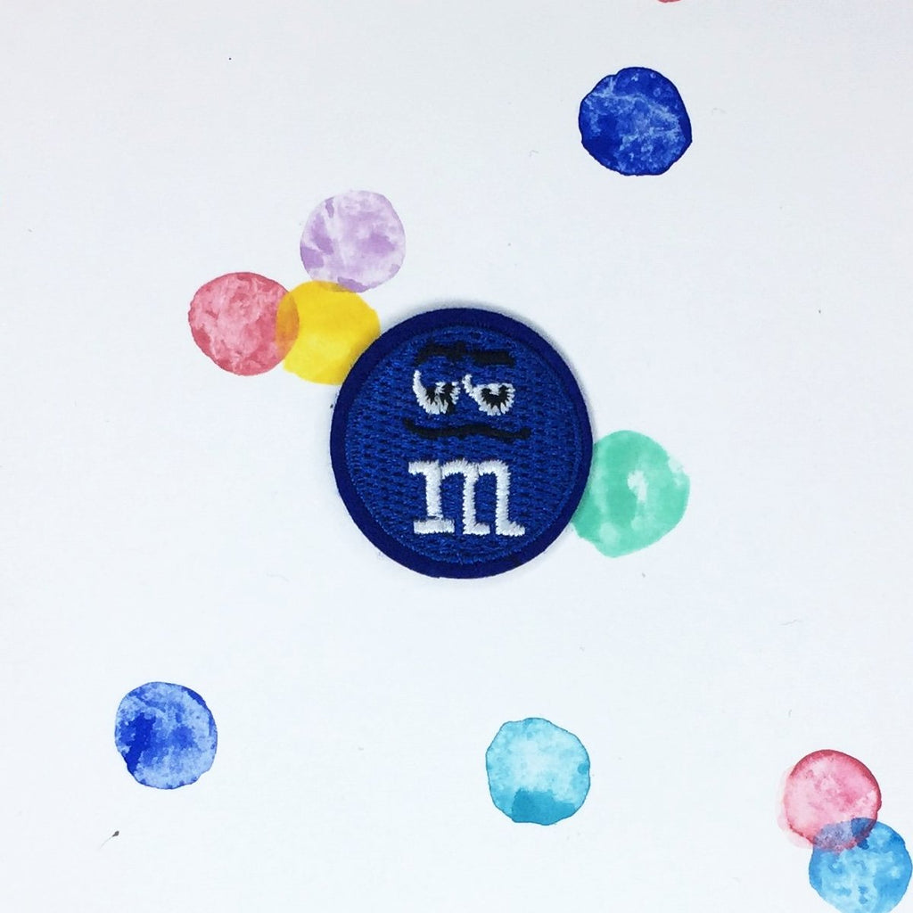 Small Blue M&M Patch