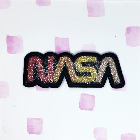 Glitter NASA Patch