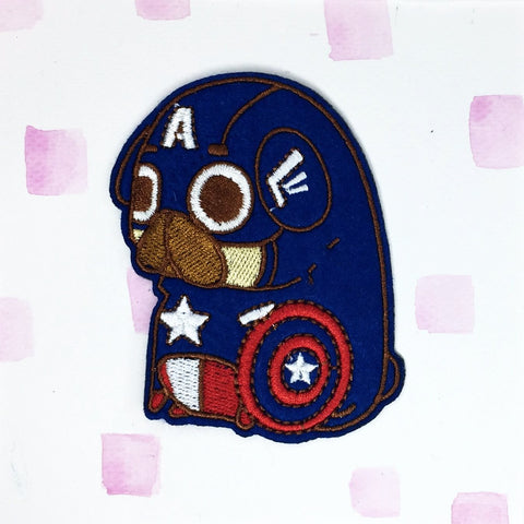 Captain America Pug Patch