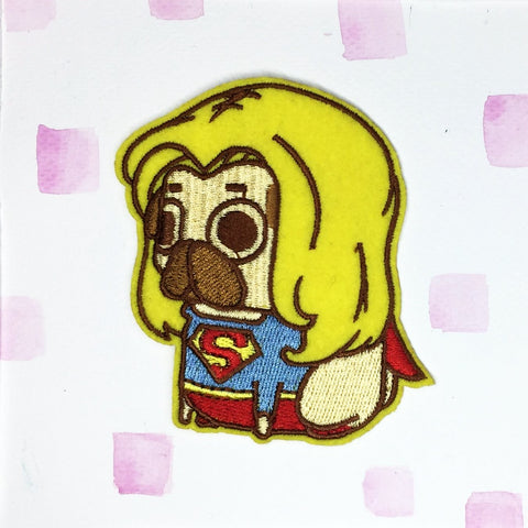 Supergirl Pug Patch