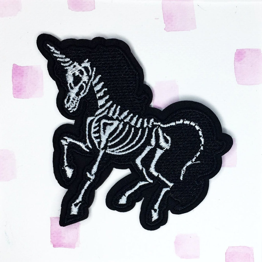 Skeleton Unicorn Patch