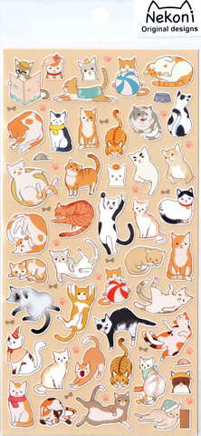 Nekoni Playful Cats Sticker Sheet