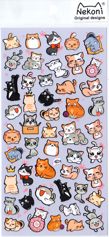 Nekoni Silly Kittens Sticker Sheet