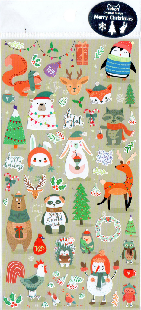 Nekoni Happy Holidays Sticker Sheet