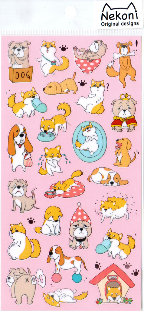 Nekoni Confused Dogs Sticker Sheet