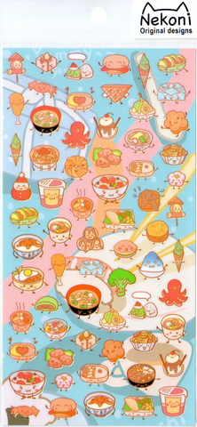 Nekoni Fun Food Sticker Sheet