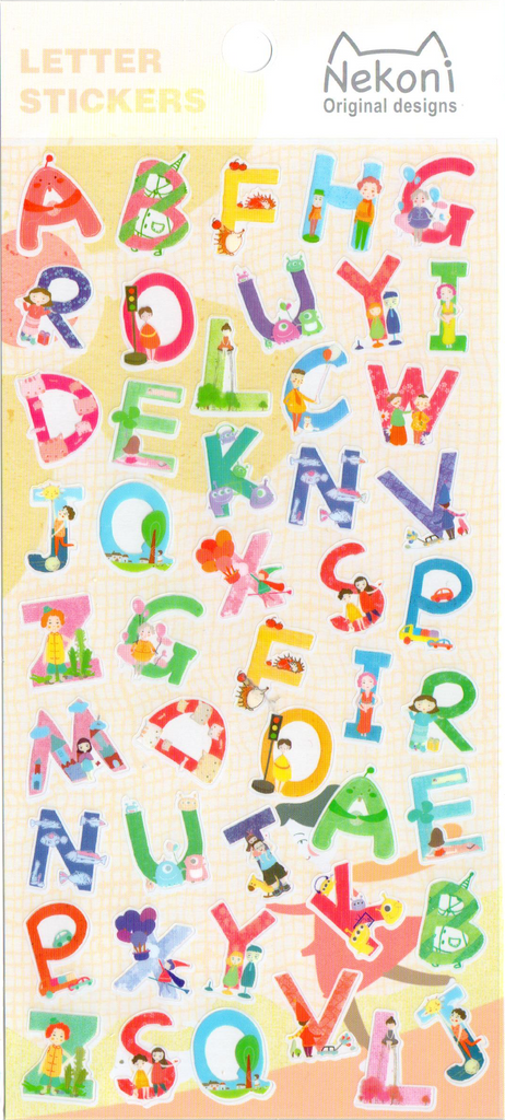 Nekoni Letters Sticker Sheet