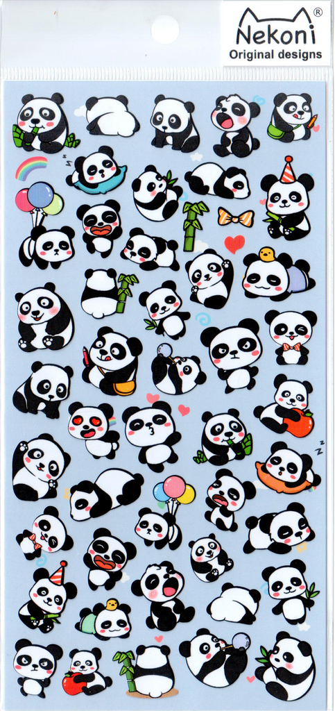 Nekoni Cute Pandas Sticker Sheet