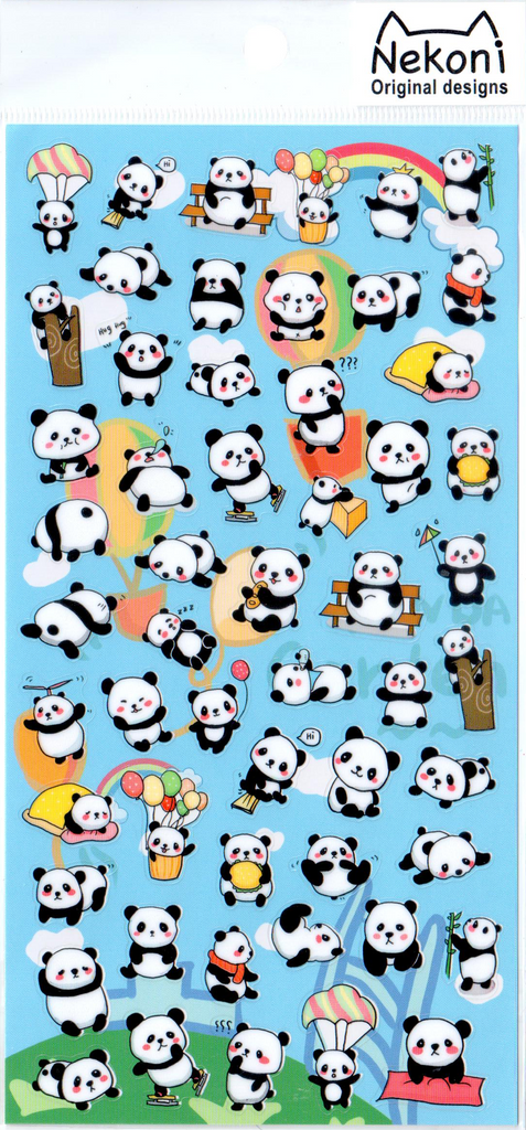 Nekoni Small Pandas Sticker Sheet