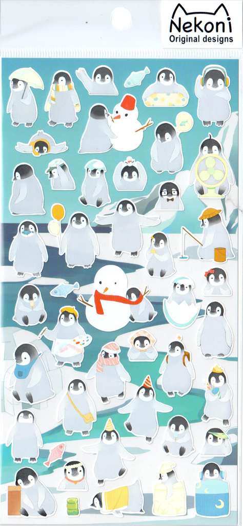 Nekoni Penguins Sticker Sheet