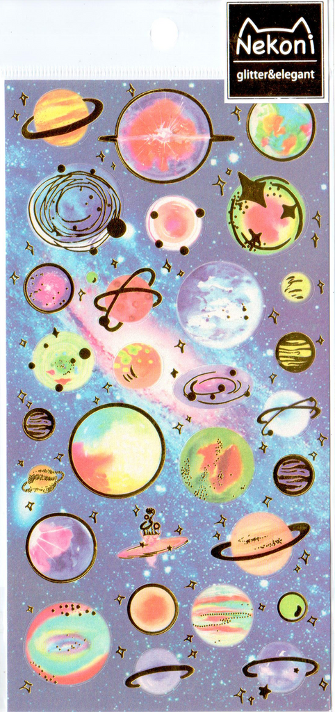 Nekoni Planets Sticker Sheet
