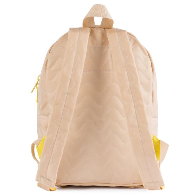 Tan Quilted Purse Backpack