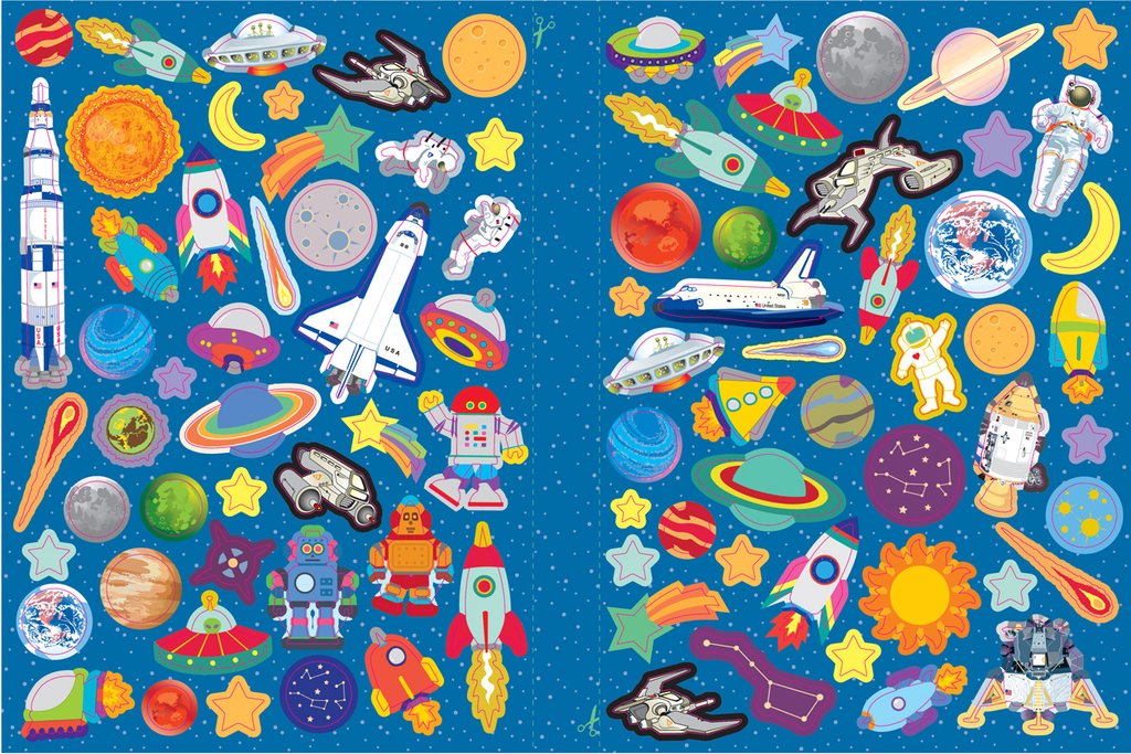 Space Sticker Collection Book