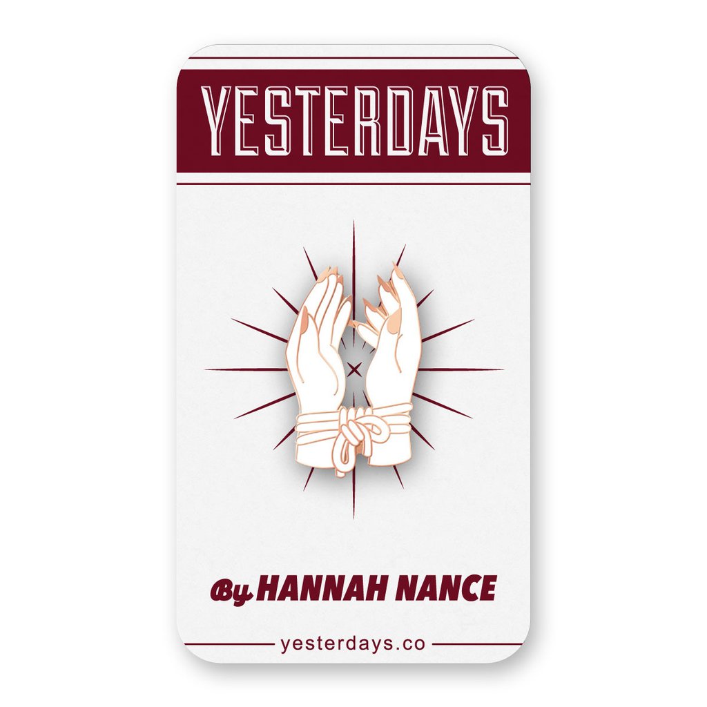 Bound Hands Pin by Hannah Nance