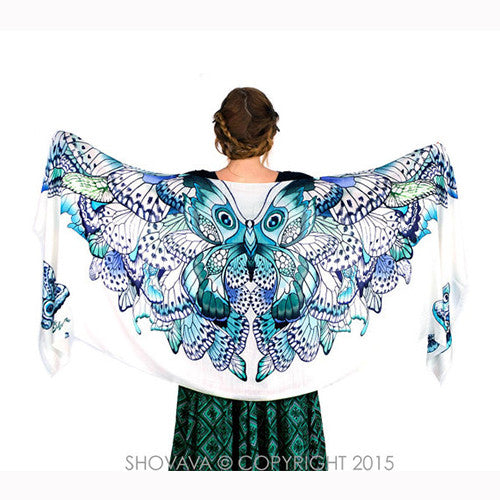 Blue Butterfly Wings Scarf