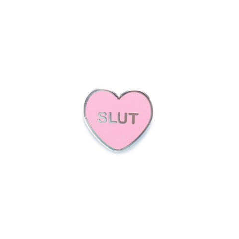 Slut Candy Heart Pin